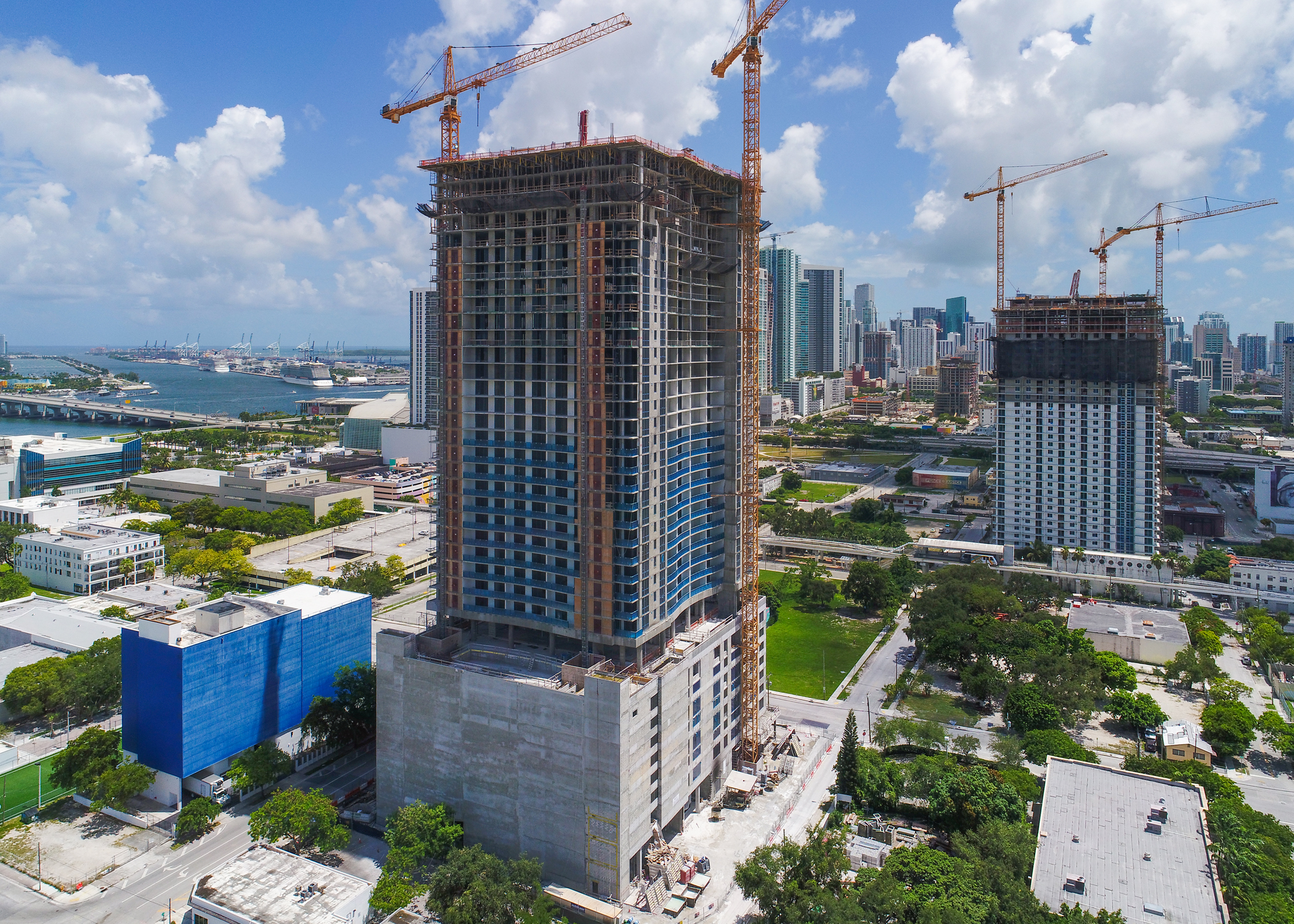 Construction Update CANVAS Tops off In Miami's Arts + Entertainment