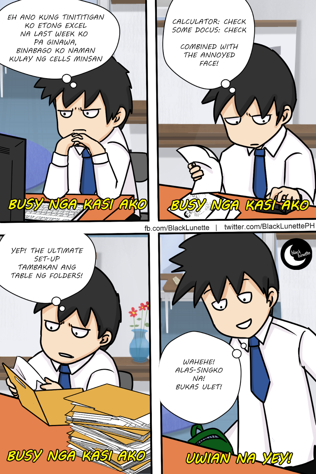 Yung officemate mong laging busy D